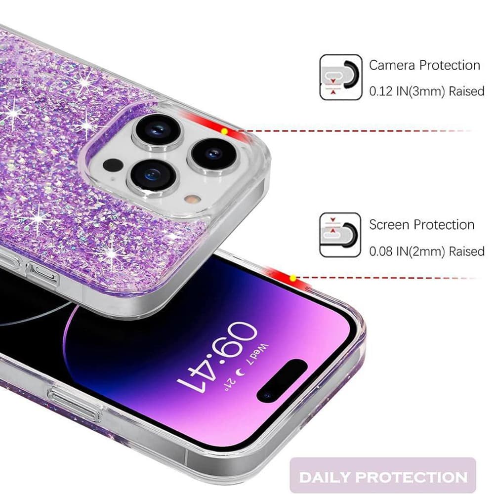 Techsuit Sparkly Glitter pro Samsung Galaxy S25 Plus fialová - náhled 2