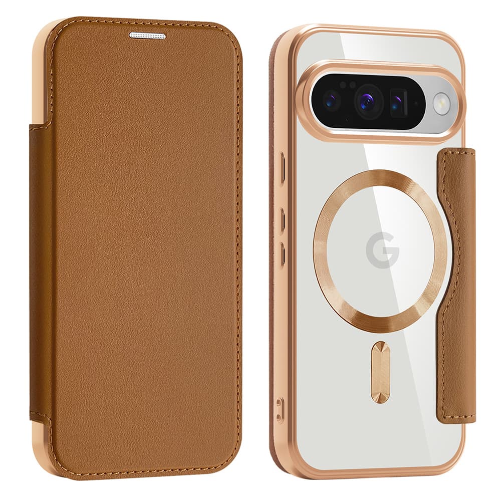 Pouzdro na knihu Techsuit SmartMag pro Google Pixel 10/10 Pro hnědé - náhled 2