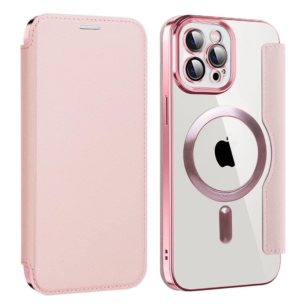 Pouzdro na knihu Techsuit SmartMag pro iPhone 12 Pro růžové - náhled 2