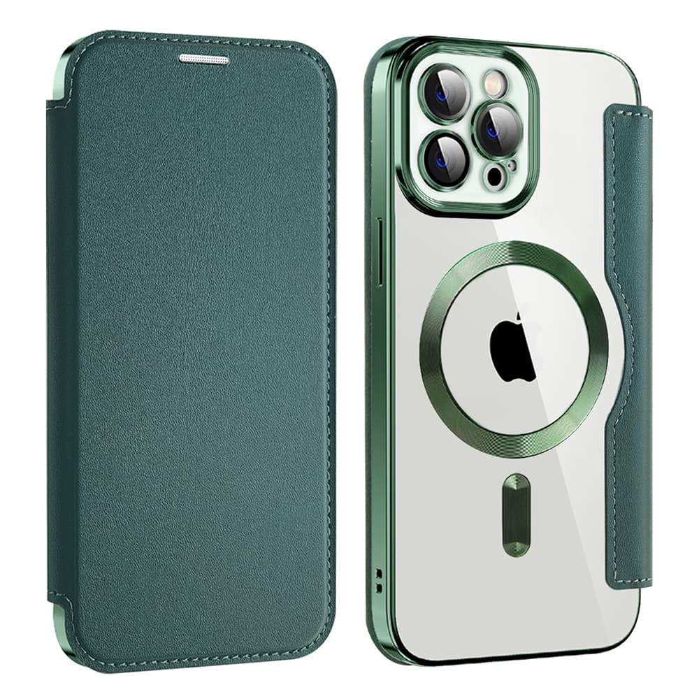 Pouzdro na knihu Techsuit SmartMag pro iPhone 12 Pro zelené - náhled 2