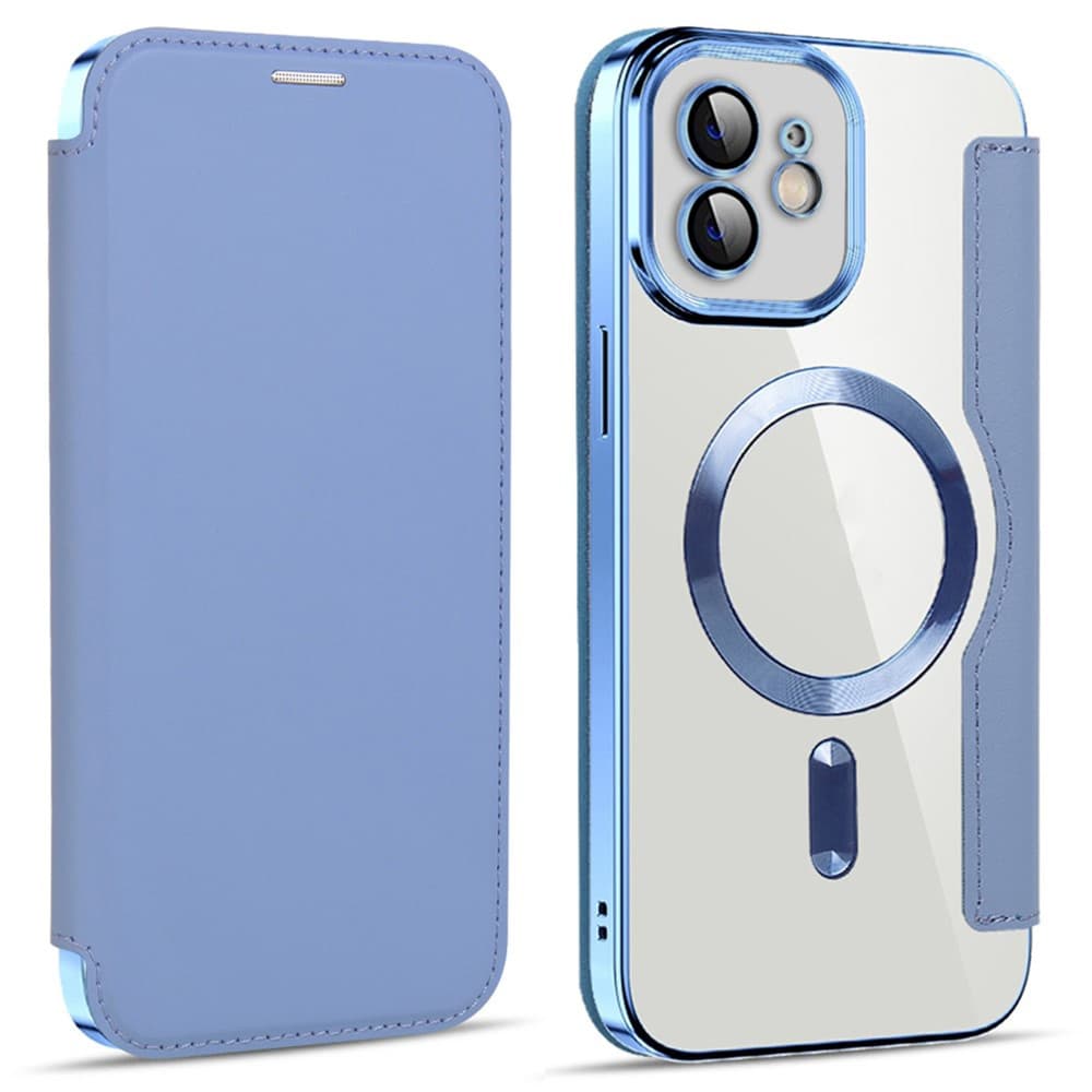 Pouzdro na knihu Techsuit SmartMag iPhone 12 světle modré - náhled 2