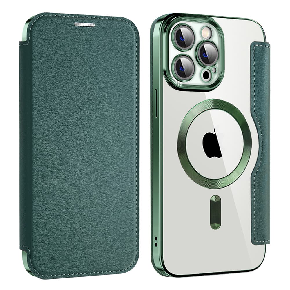 Pouzdro na knihu Techsuit SmartMag pro iPhone 13 Pro zelené - náhled 2