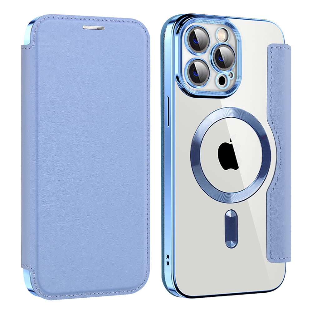 Pouzdro na knihu Techsuit SmartMag iPhone 13 Pro světle modrá - náhled 2