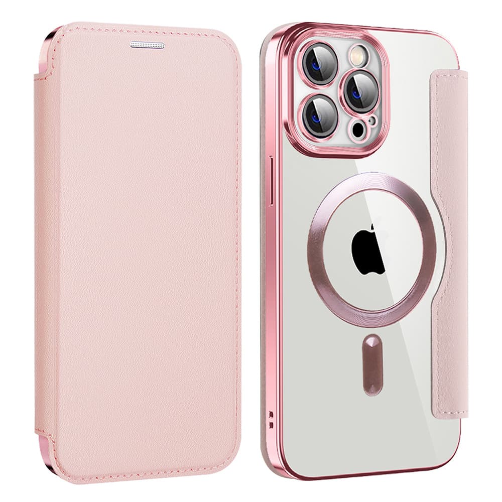 Techsuit SmartMag knížkové pouzdro iPhone 13 Pro Max růžové - náhled 2