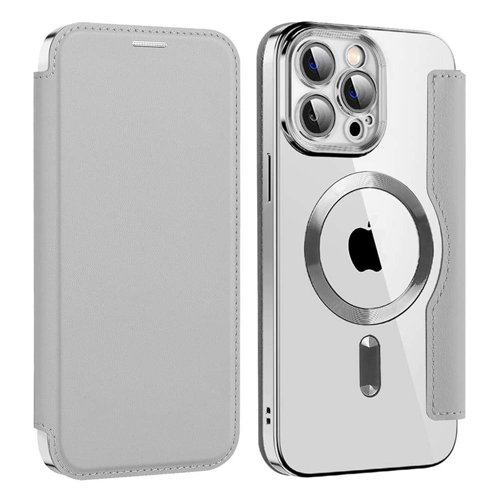 Pouzdro na knihu Techsuit SmartMag pro iPhone 13 Pro Max šedé - náhled 2