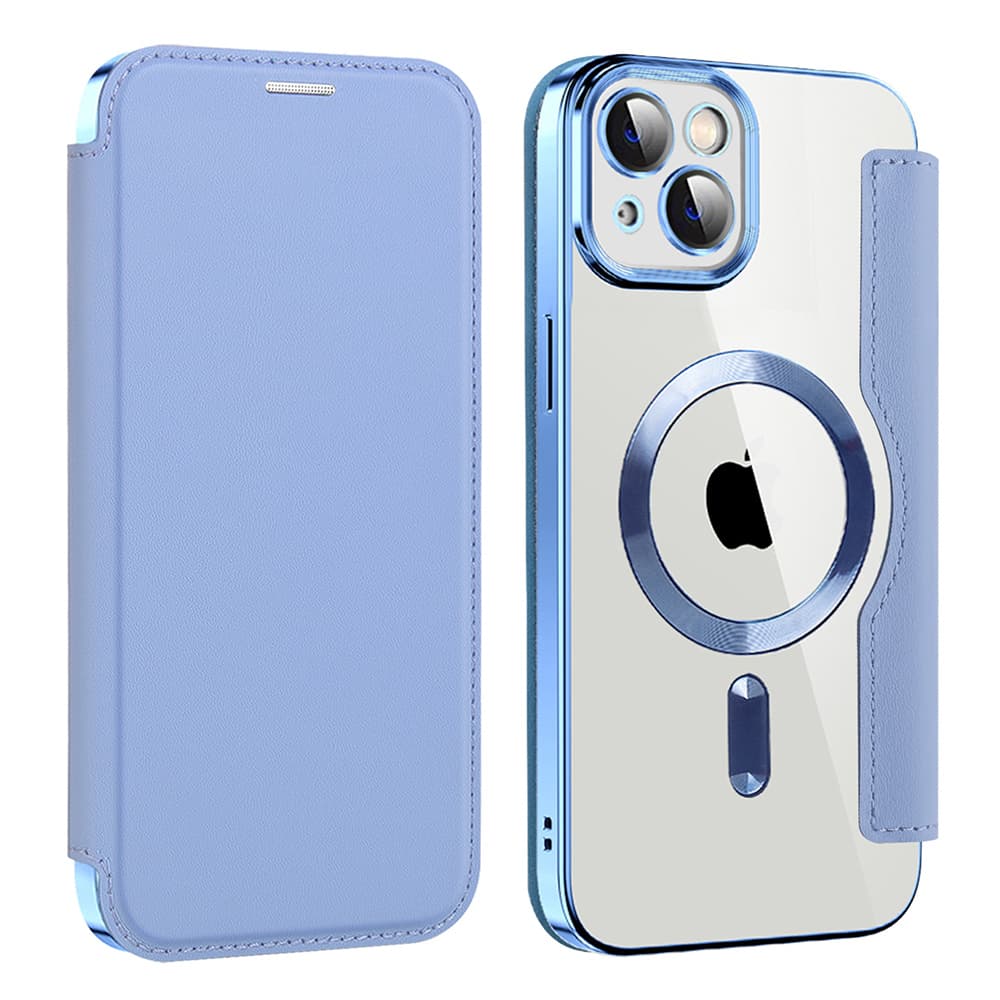 Pouzdro na knihu Techsuit SmartMag pro iPhone 14 Plus světle modré - náhled 2