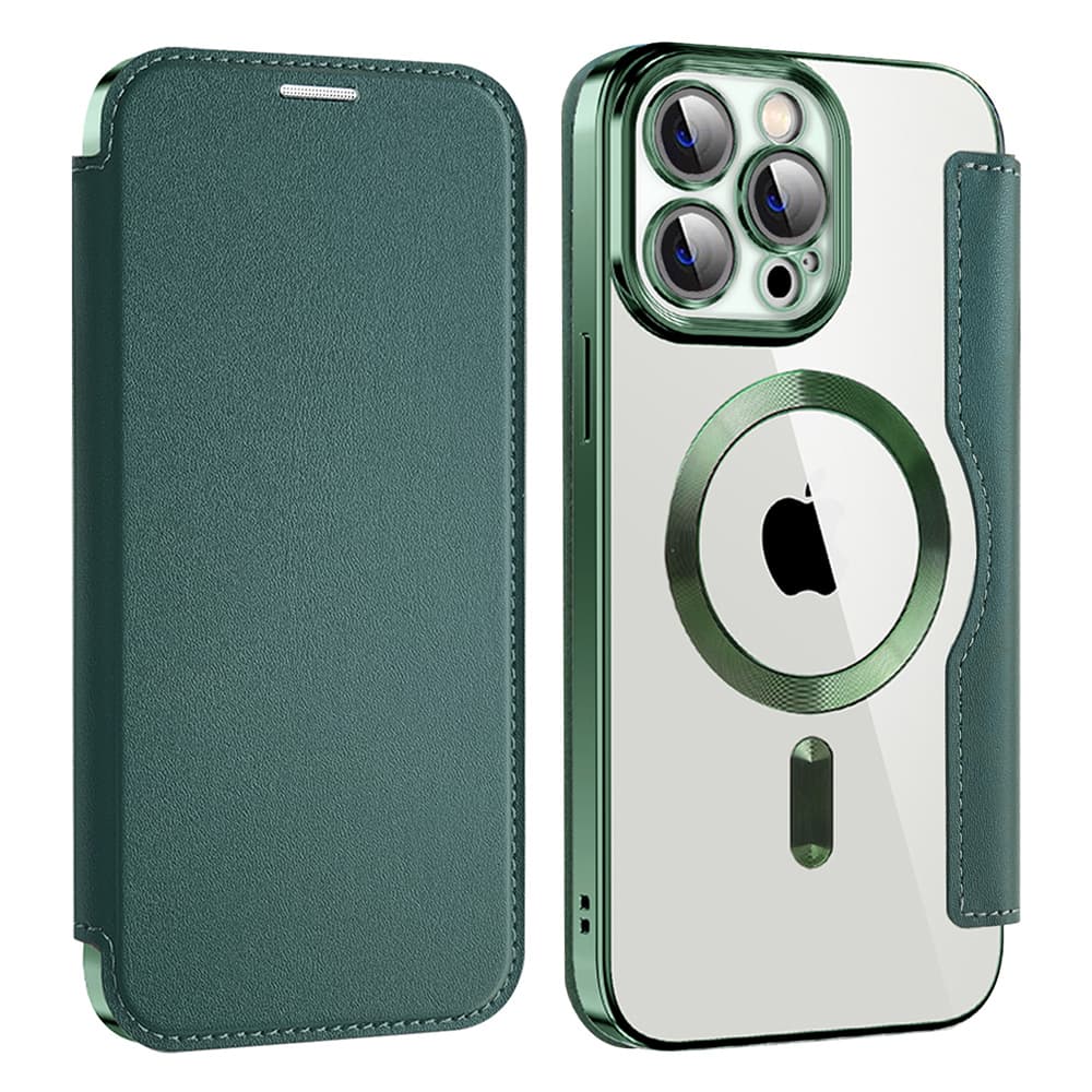 Pouzdro na knihu Techsuit SmartMag pro iPhone 14 Pro Max zelené - náhled 2