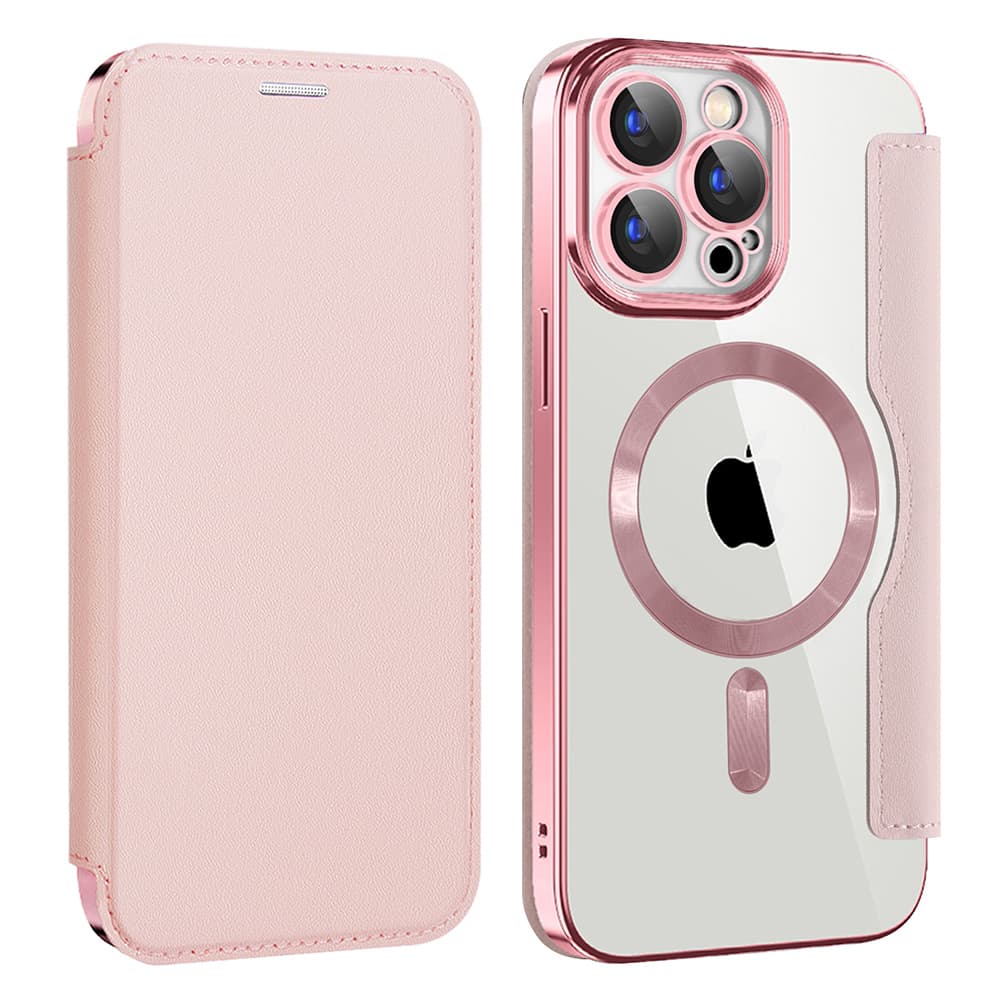 Pouzdro Techsuit SmartMag Book iPhone 15 Pro Max růžové - náhled 2