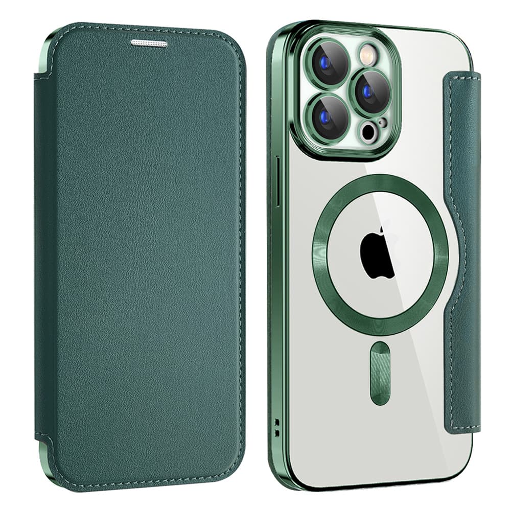 Pouzdro na knihu Techsuit SmartMag iPhone 15 Pro Max zelené - náhled 2