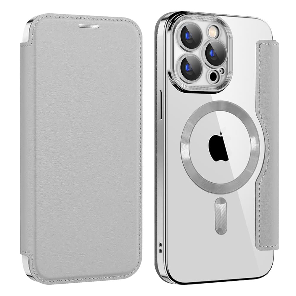 Pouzdro na knihu Techsuit SmartMag pro iPhone 15 Pro Max šedé - náhled 2