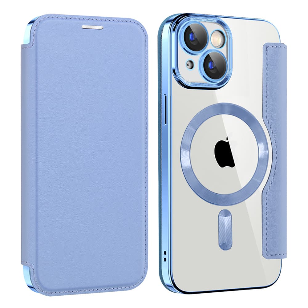 Techsuit SmartMag knížkové pouzdro iPhone 15 světle modrá - náhled 2