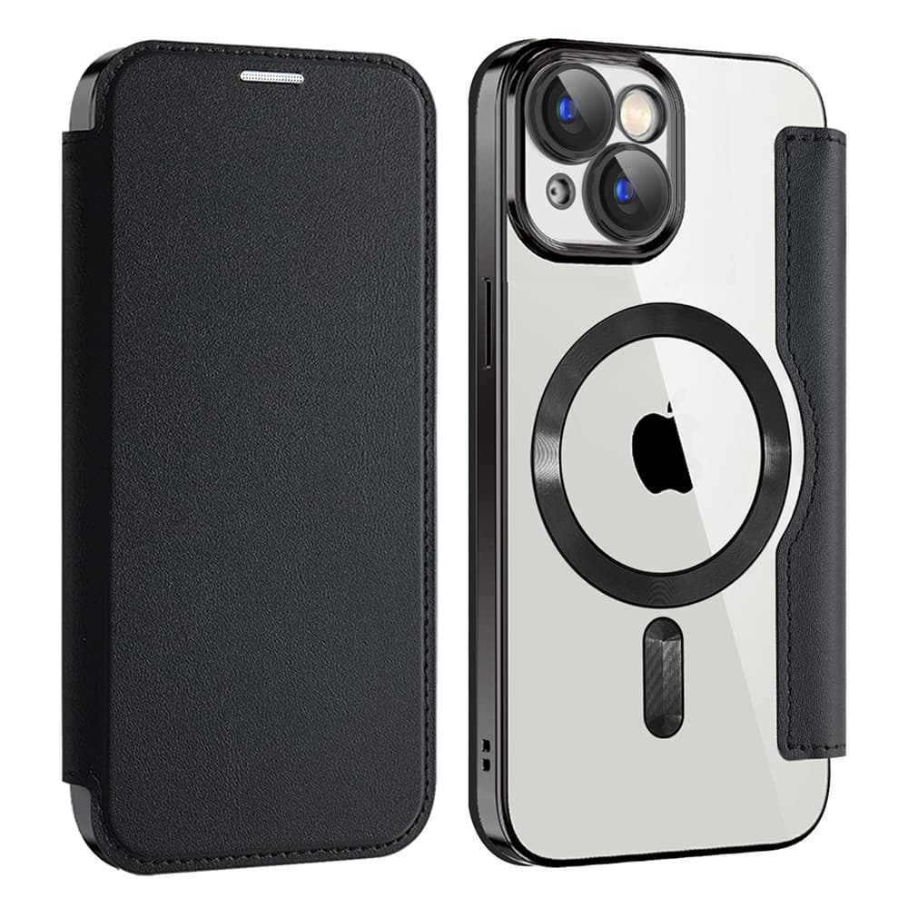 Pouzdro na knihu Techsuit SmartMag pro iPhone 15 Plus černé - náhled 2