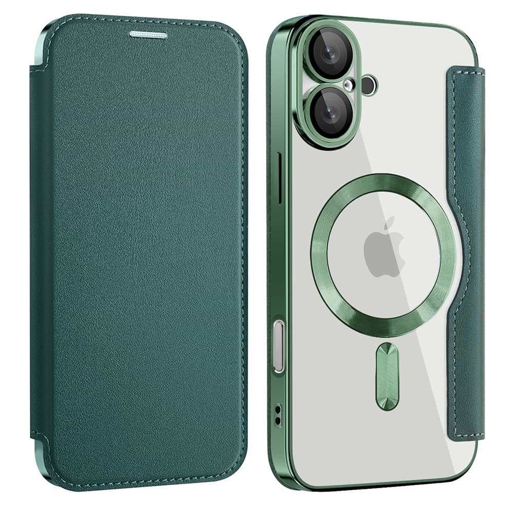 Pouzdro na knihu Techsuit SmartMag pro iPhone 16 Plus zelené - náhled 2