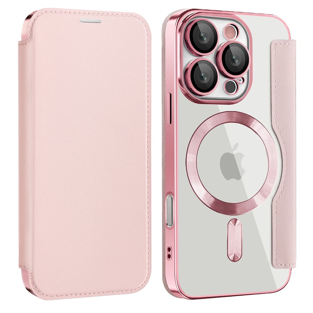 Pouzdro na knihu Techsuit SmartMag iPhone 16 Pro růžové - náhled 2