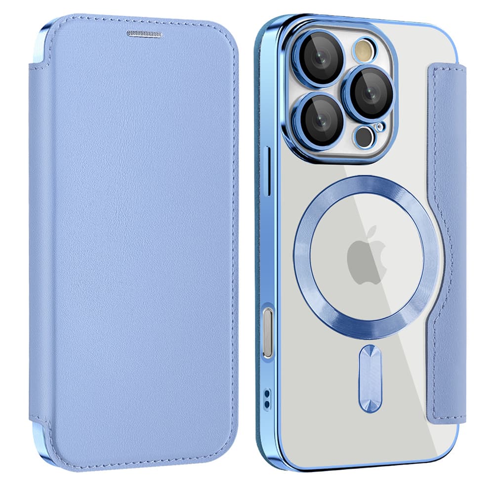 Pouzdro na knihu Techsuit SmartMag iPhone 16 Pro světle modrá - náhled 2