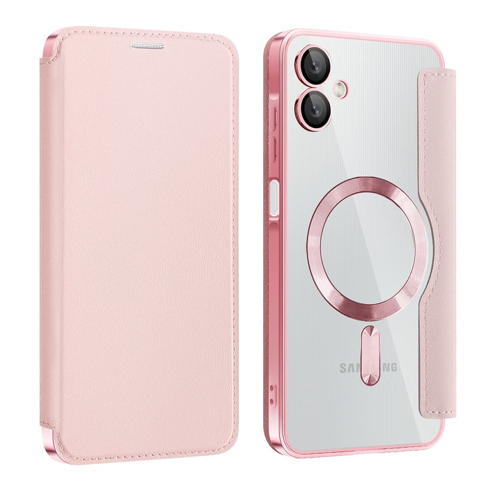 Pouzdro na knihu Techsuit SmartMag pro Samsung Galaxy A06 růžové - náhled 2