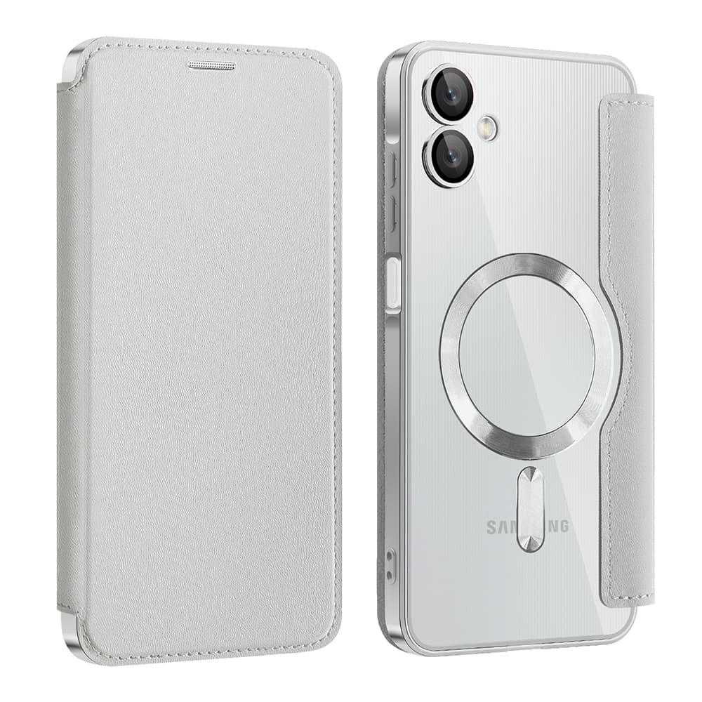 Pouzdro na knihu Techsuit SmartMag pro Samsung Galaxy A06 šedé - náhled 2