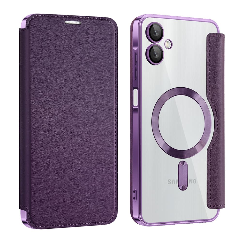 Techsuit SmartMag pouzdro na knihu Samsung Galaxy A06 fialové - náhled 2