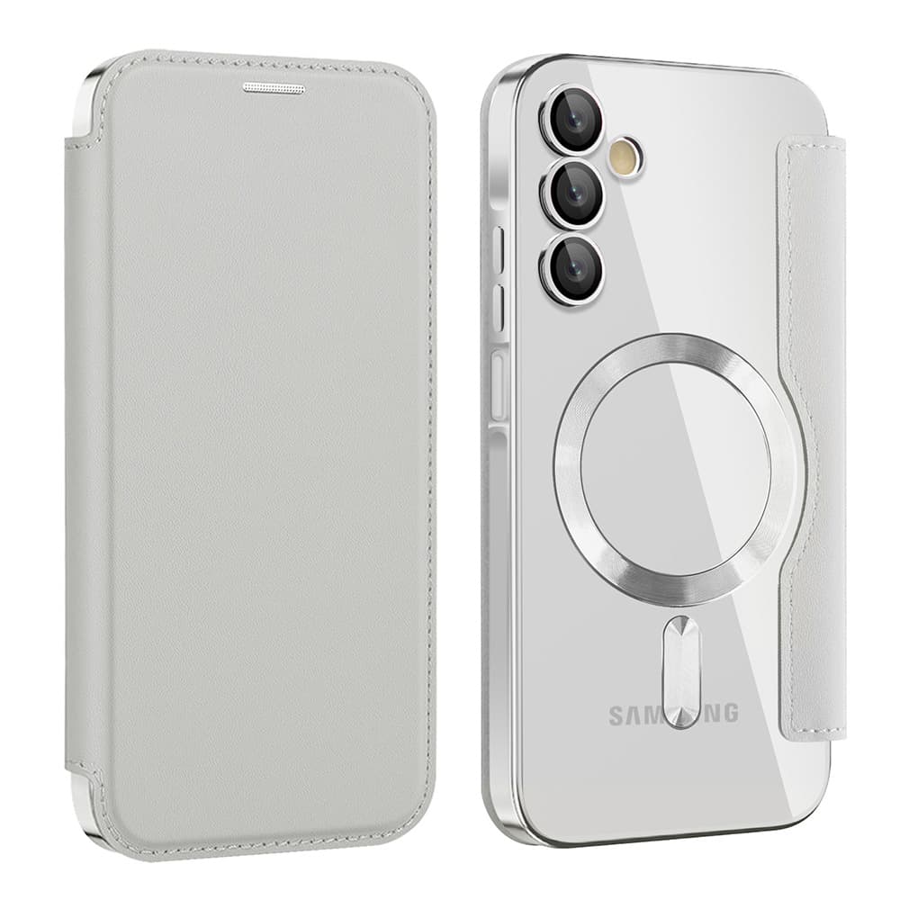 Techsuit SmartMag knížkové pouzdro Samsung Galaxy A15 4G / A15 5G šedé - náhled 2