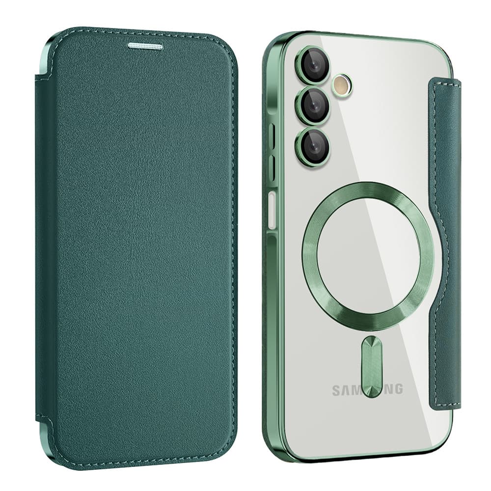 Techsuit SmartMag knížkové pouzdro Samsung Galaxy A15 4G / A15 5G zelené - náhled 2