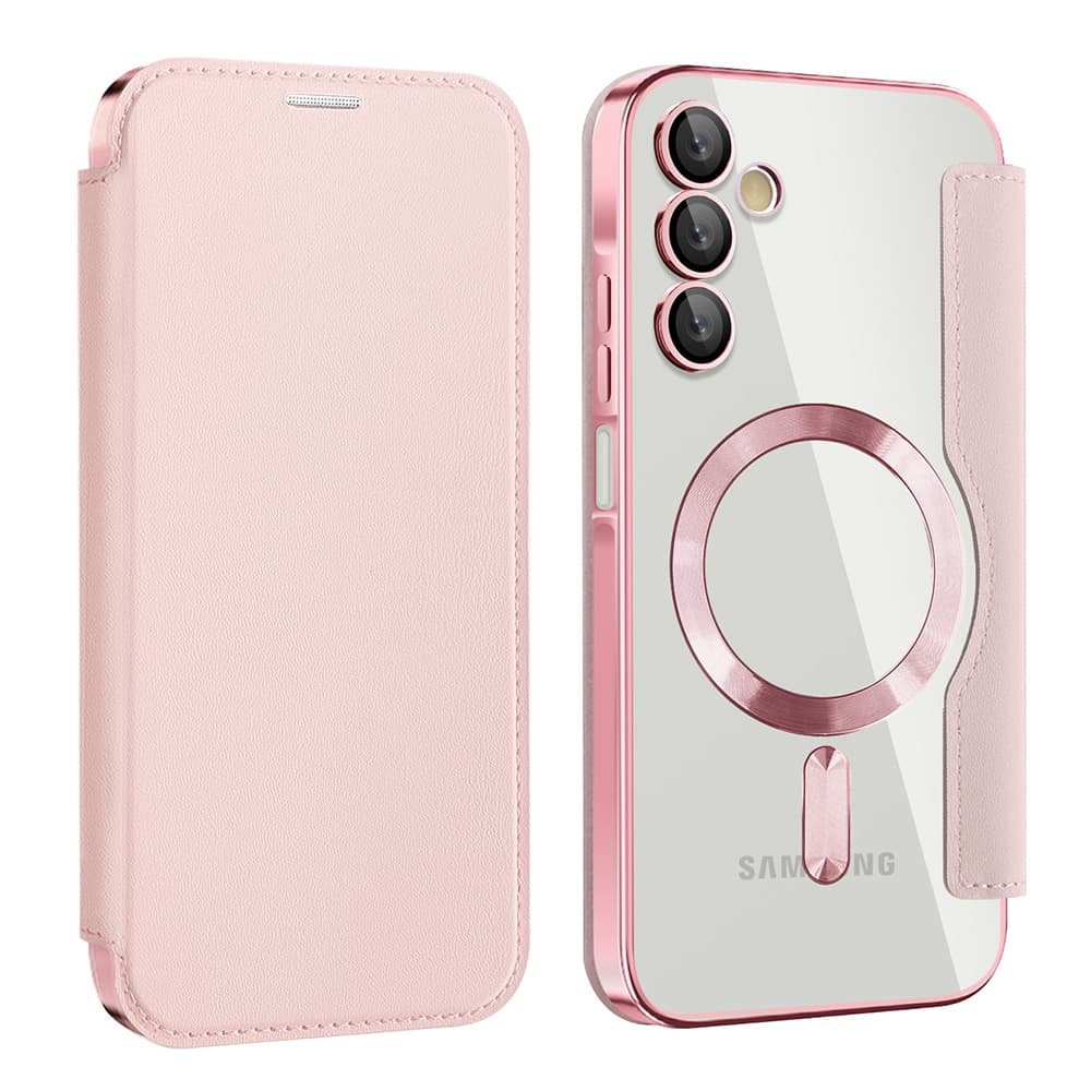 Techsuit SmartMag knížkové pouzdro Samsung Galaxy A15 4G / A15 5G růžové - náhled 2