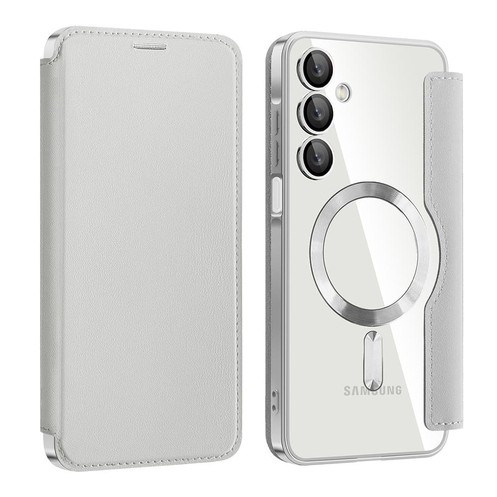 Techsuit SmartMag knížkové pouzdro Samsung Galaxy A16 4G / A16 5G šedé - náhled 2