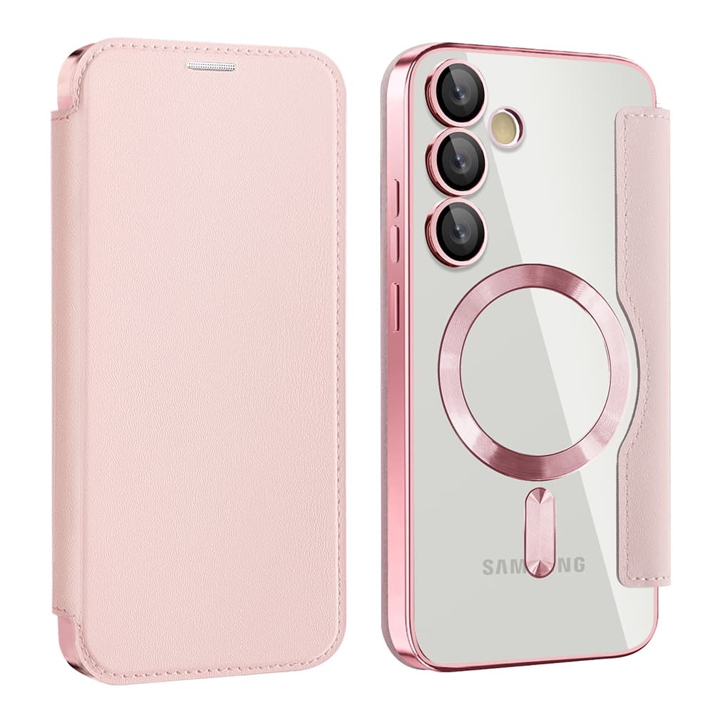 Pouzdro na knihu Techsuit SmartMag Samsung Galaxy S24 FE růžové - náhled 2