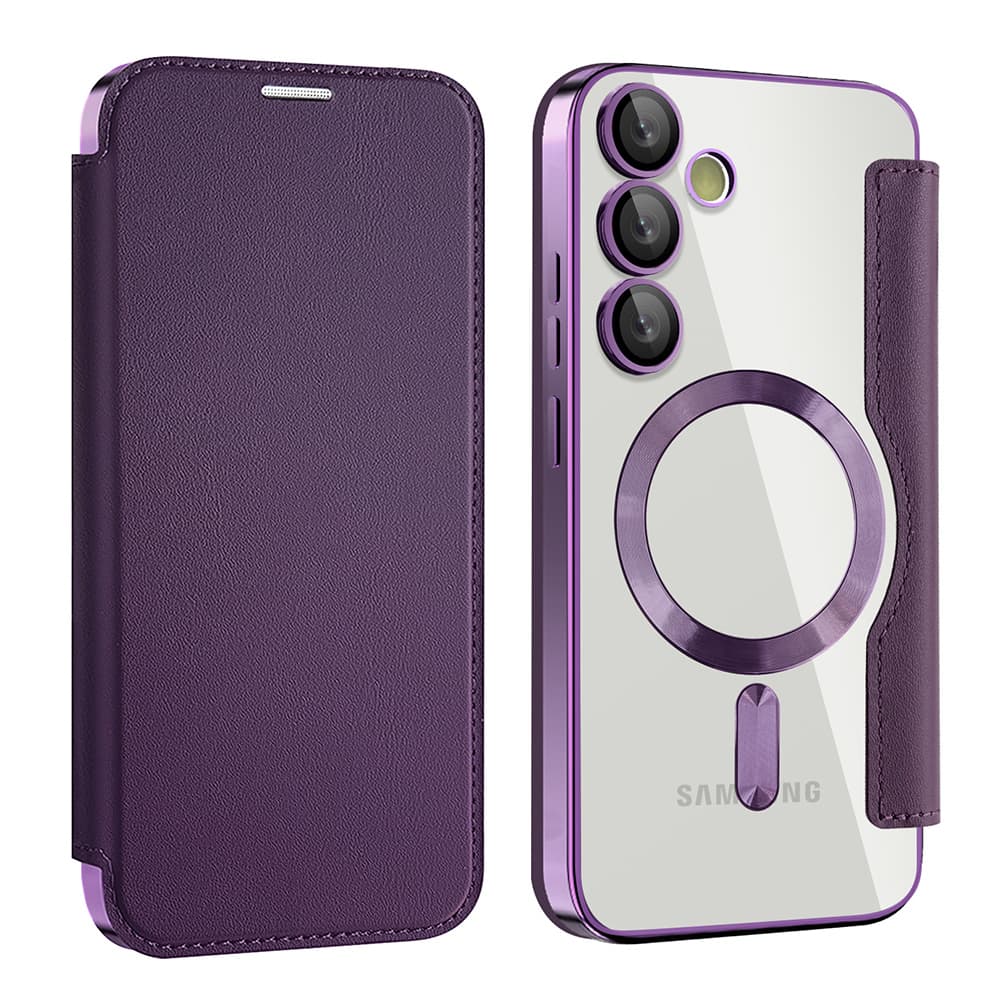 Pouzdro na knihu Techsuit SmartMag pro Samsung Galaxy S23 fialové - náhled 2