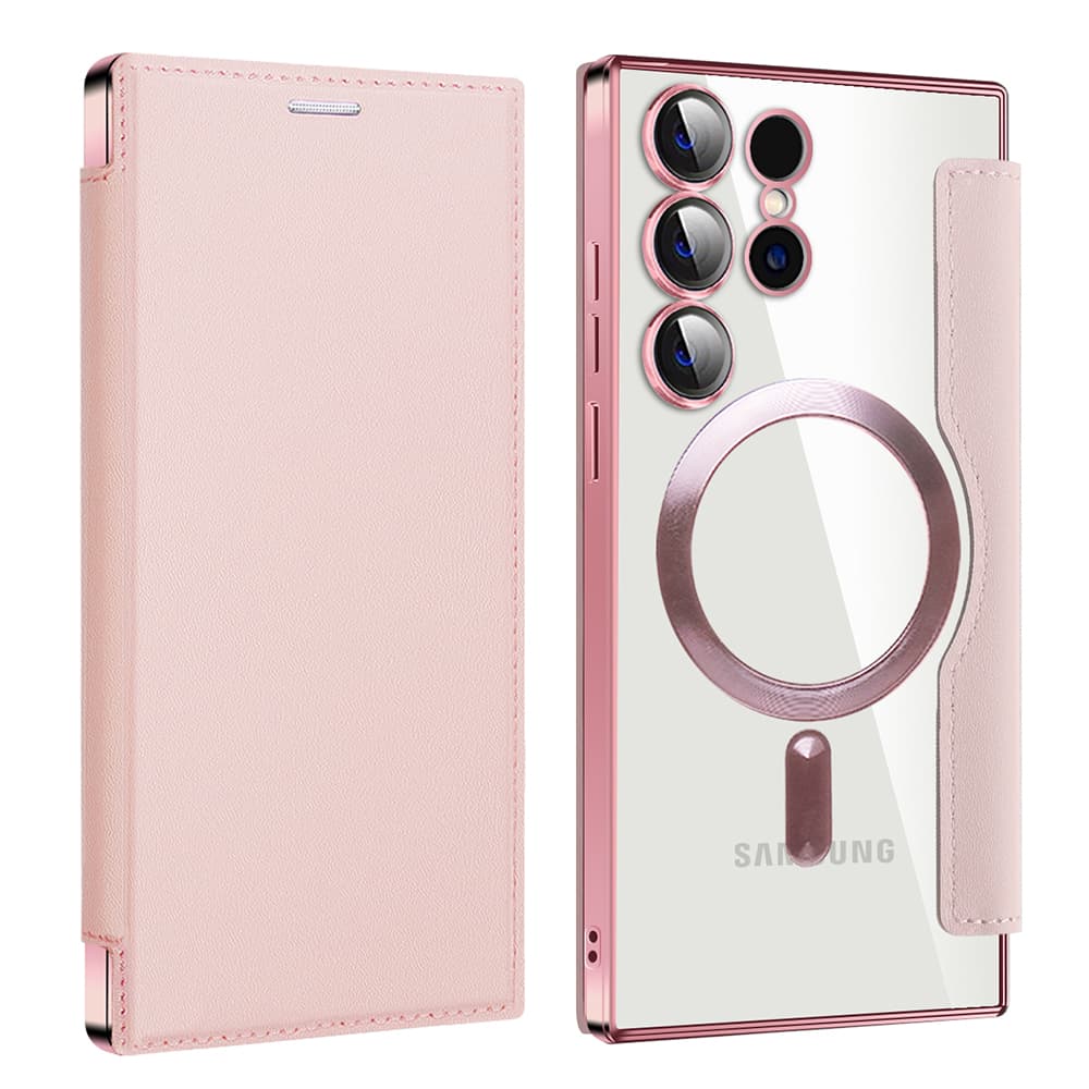 Pouzdro na knihu Techsuit SmartMag pro Samsung Galaxy S24 Ultra růžové - náhled 2