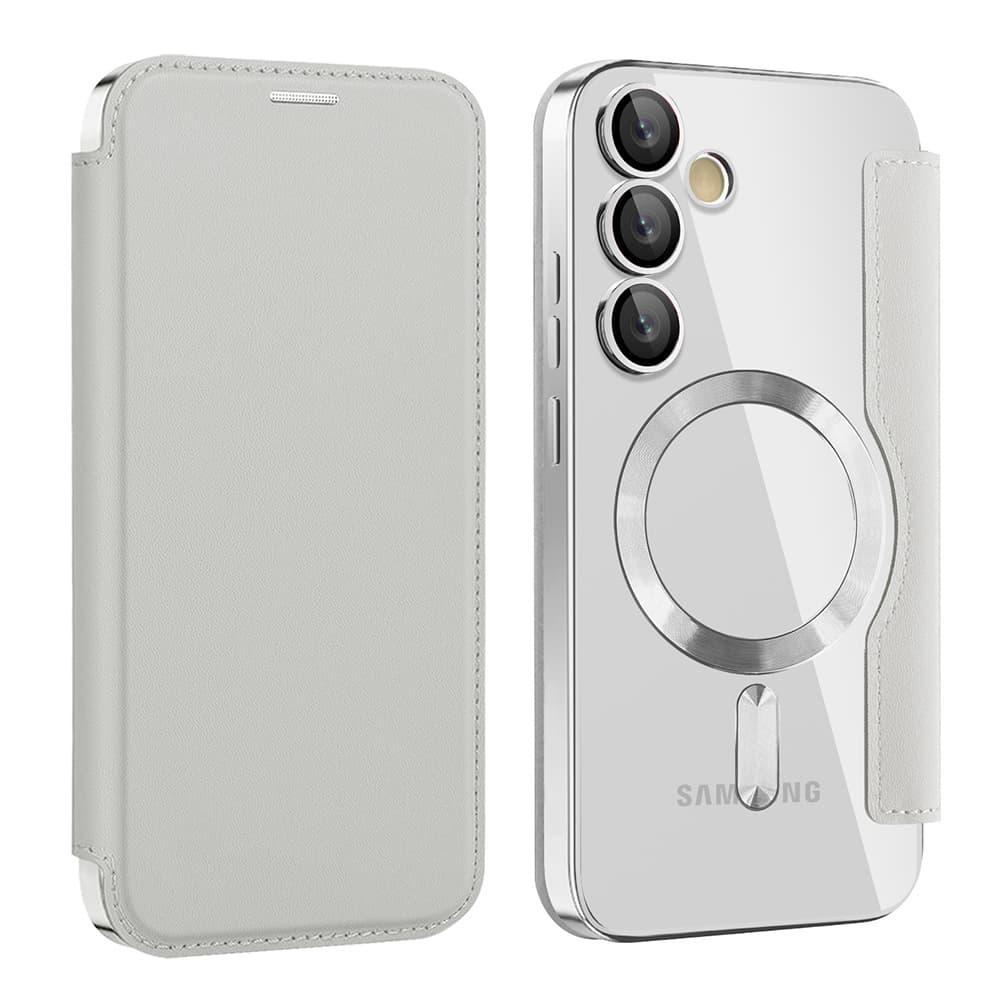 Pouzdro na knihu Techsuit SmartMag pro Samsung Galaxy S24 šedé - náhled 2
