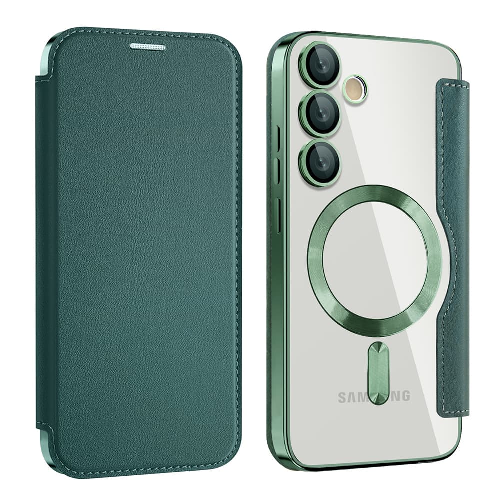 Pouzdro na knihu Techsuit SmartMag pro Samsung Galaxy S24 zelené - náhled 2