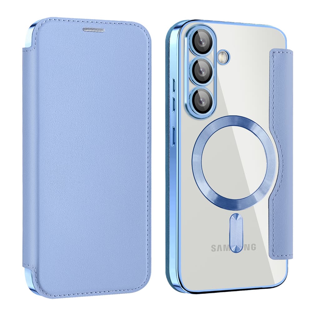 Pouzdro na knihu Techsuit SmartMag Samsung Galaxy S25 světle modré - náhled 2