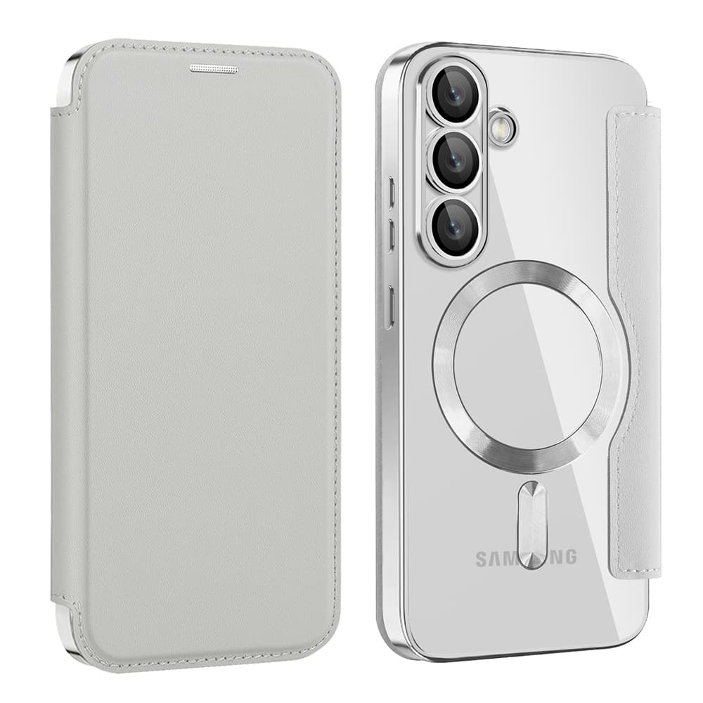 Pouzdro na knihu Techsuit SmartMag pro Samsung Galaxy S25 šedé - náhled 2