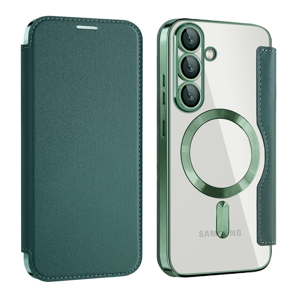 Pouzdro na knihu Techsuit SmartMag pro Samsung Galaxy S25 Plus zelené - náhled 2