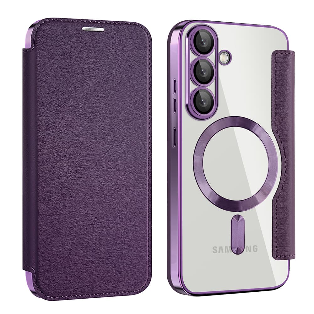Pouzdro na knihu Techsuit SmartMag Samsung Galaxy S25 Plus fialové - náhled 2