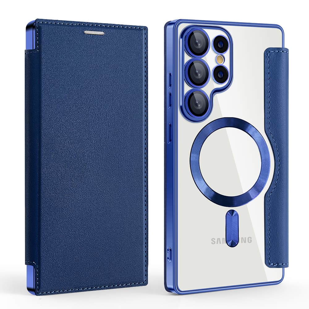 Pouzdro na knihu Techsuit SmartMag pro Samsung Galaxy S25 Ultra modré - náhled 2