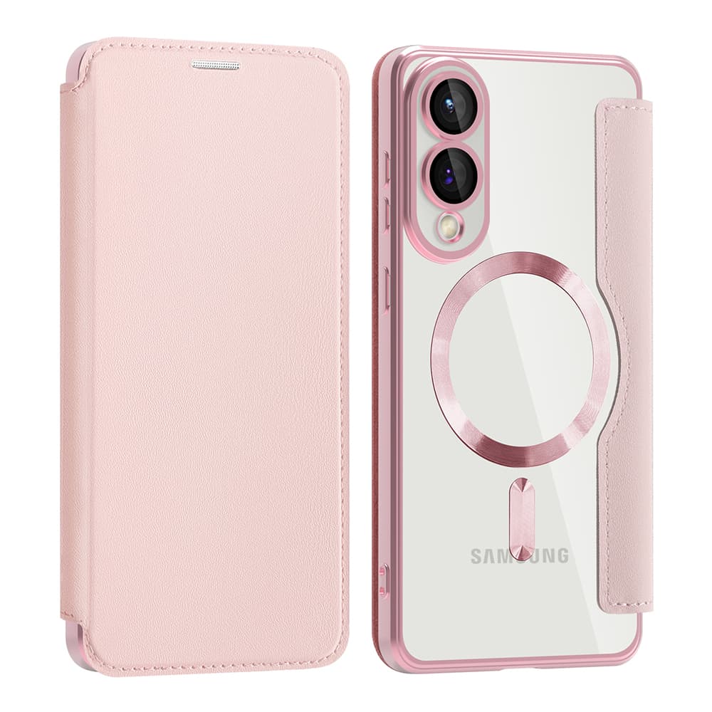Pouzdro na knihu Techsuit SmartMag pro Samsung Galaxy S25 Edge růžové - náhled 2