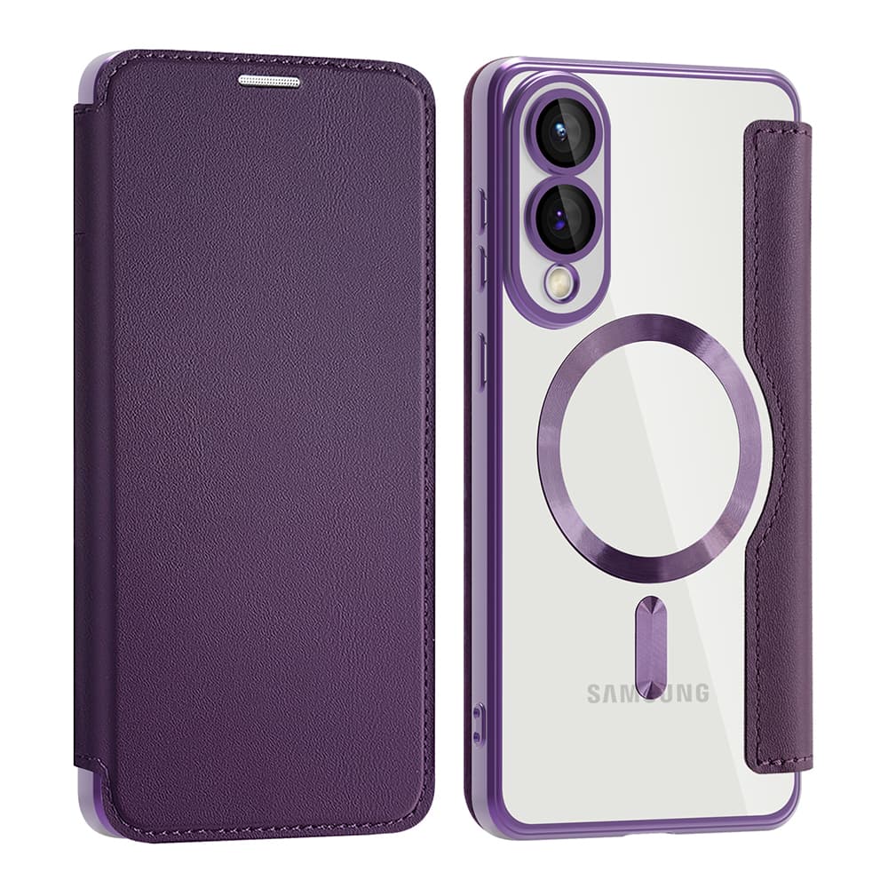 Pouzdro na knihu Techsuit SmartMag Samsung Galaxy S25 Edge fialové - náhled 2