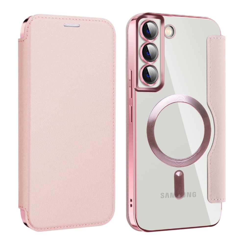 Pouzdro Techsuit SmartMag Book pro Samsung Galaxy S22 Plus 5G růžové - náhled 2