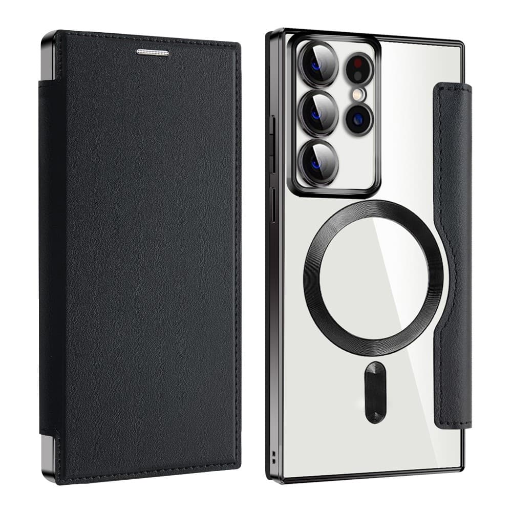 Pouzdro na knihu Techsuit SmartMag pro Samsung Galaxy S22 Ultra 5G černé - náhled 2