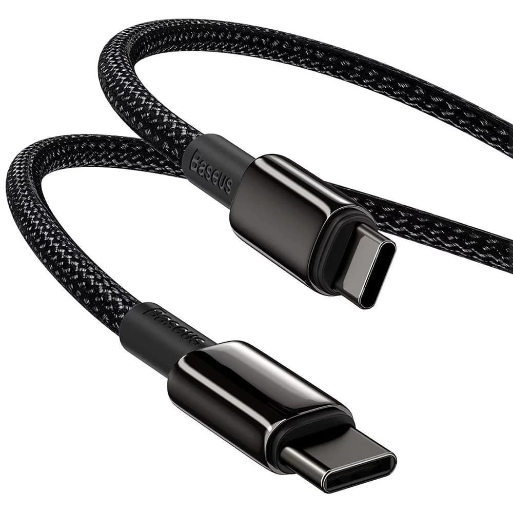 Baseus Data Cable Tungsten Gold Type-C na Type-C Rychlé nabíjení 100W 2m černá - náhled 2
