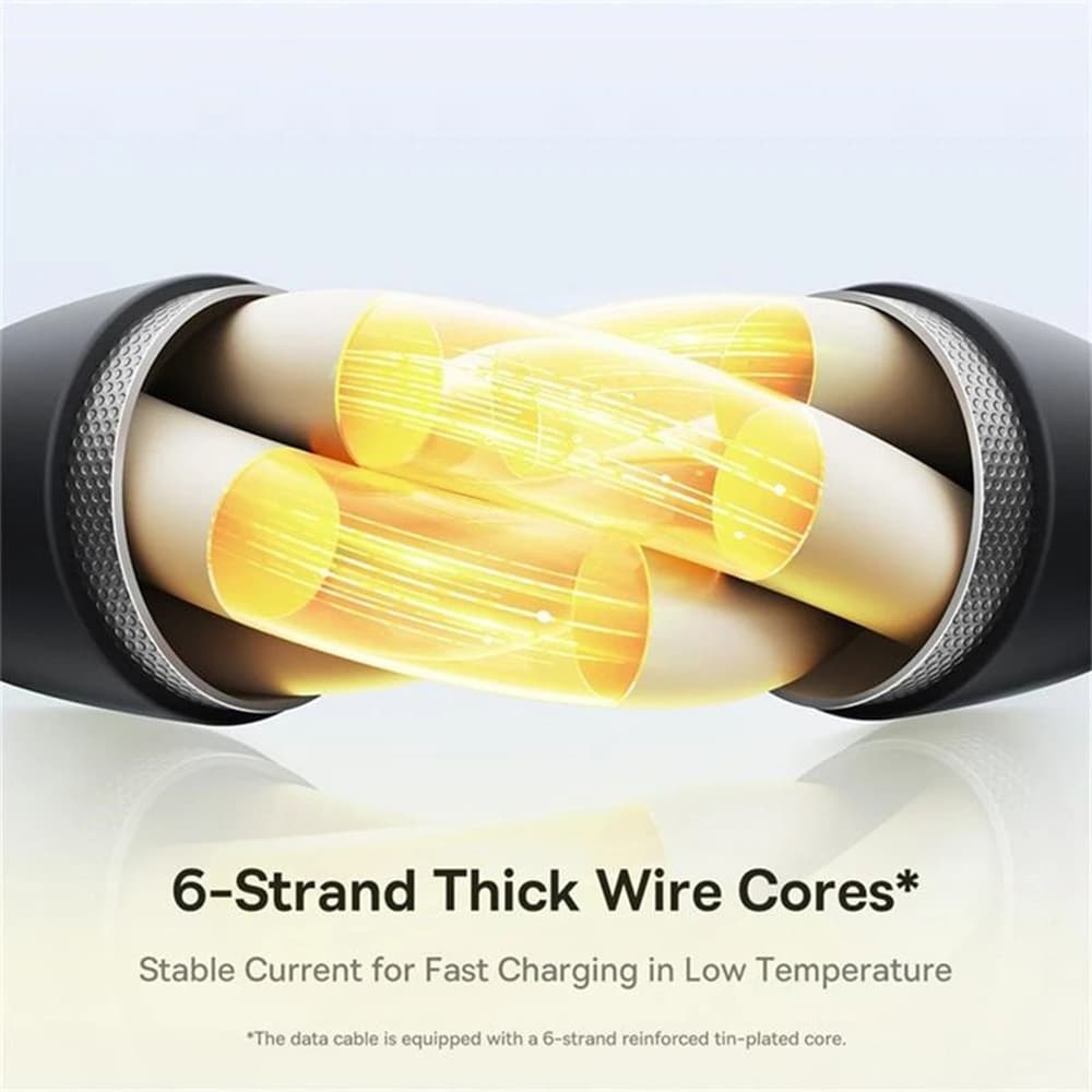 Datový kabel Baseus Silky (P10377706123-00) – rychlonabíjení, Type-C na Micro-USB, Lightning, USB-C, 100W, 1.5m – Cosmic Black - náhled 2