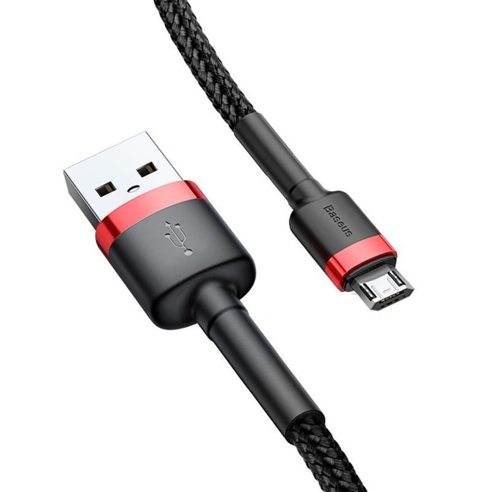 Baseus Data Cable Cafule CAMKLF-H91 USB na Micro-USB 2A 3m černá červená - náhled 2