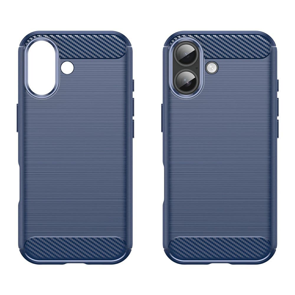 Techsuit Carbon Silicone pro iPhone 17 modrý - náhled 2