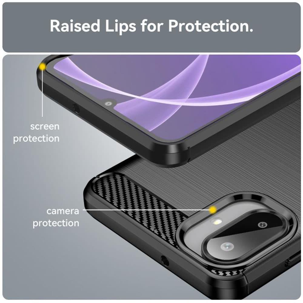Techsuit Carbon Silicone pro Samsung Galaxy A07 4G černý - náhled 2
