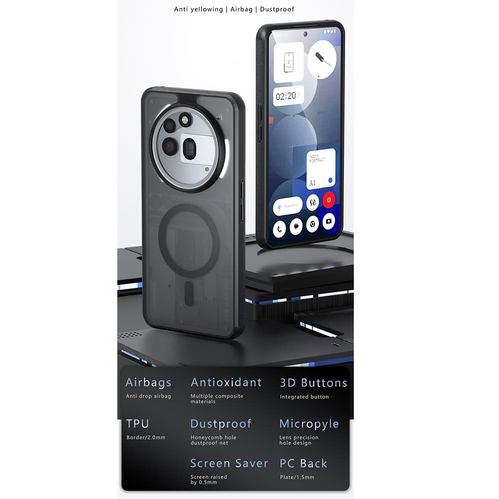 Techsuit PureFrost MagSafe pro Nothing Phone (3a) Pro matná černá - náhled 2