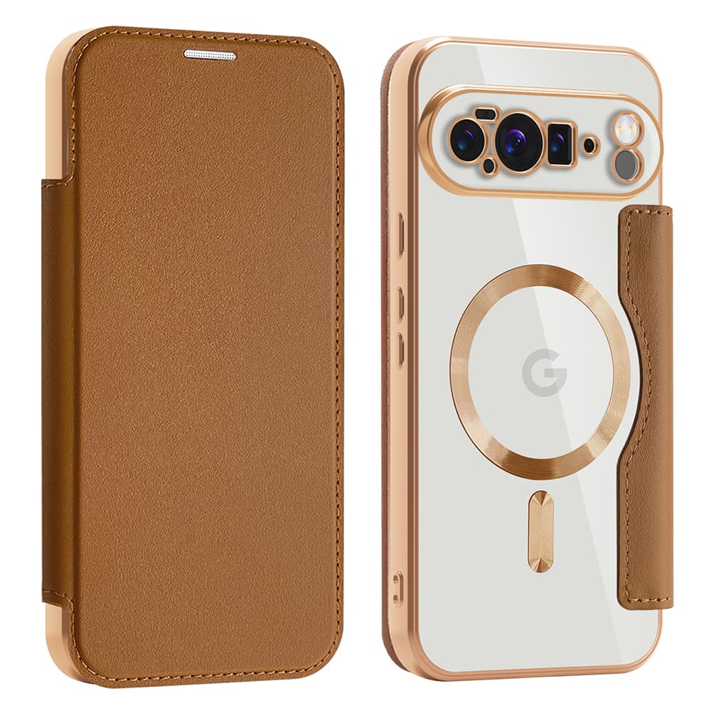 Pouzdro na knihu Techsuit SmartMag Google Pixel 10 Pro XL hnědé - náhled 2