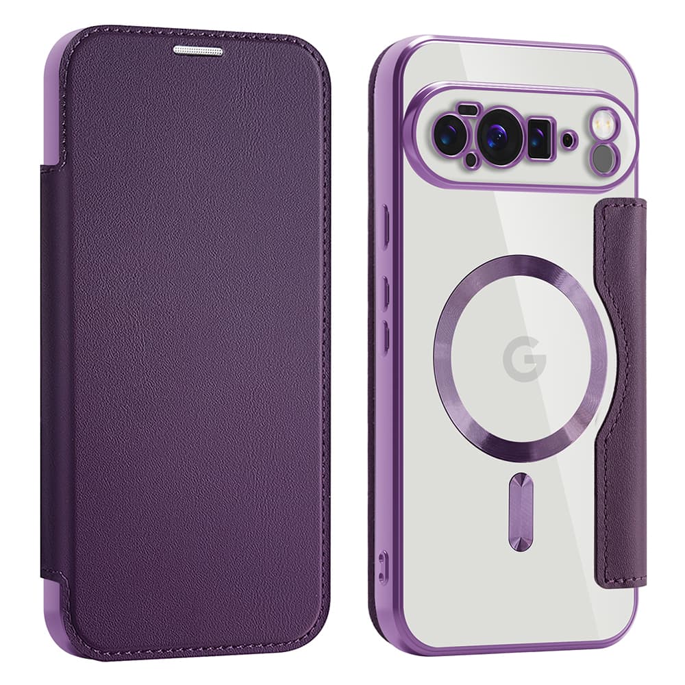 Pouzdro Techsuit SmartMag Book pro Google Pixel 10 Pro XL fialové - náhled 2