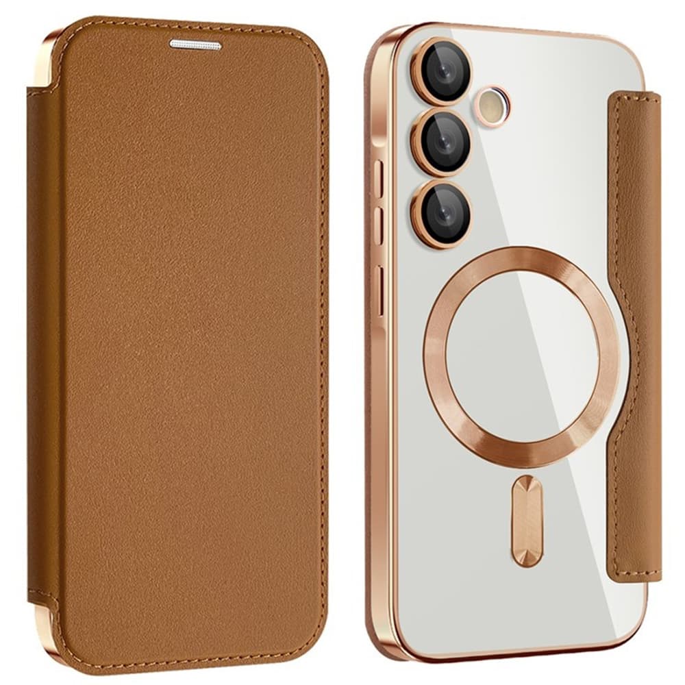 Pouzdro na knihu Techsuit SmartMag pro Samsung Galaxy A55 5G hnědé - náhled 2