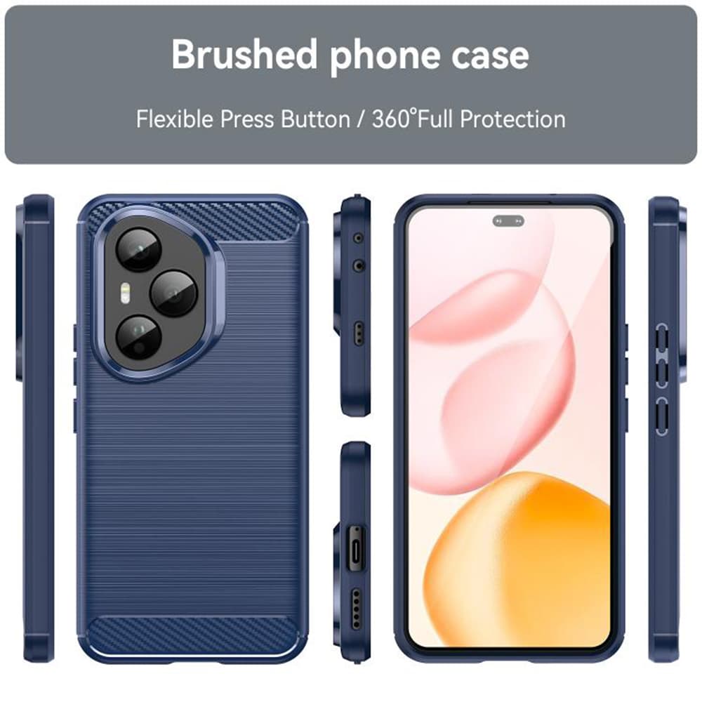 Pouzdro Techsuit Carbon Silicone Honor 400 Pro modré - náhled 2